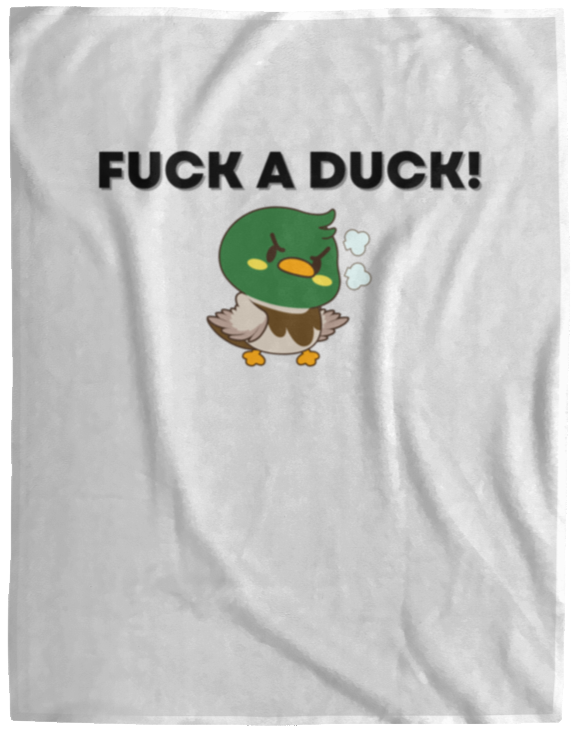 FUCK A DUCK Cozy Plush Fleece Blanket - 60x80