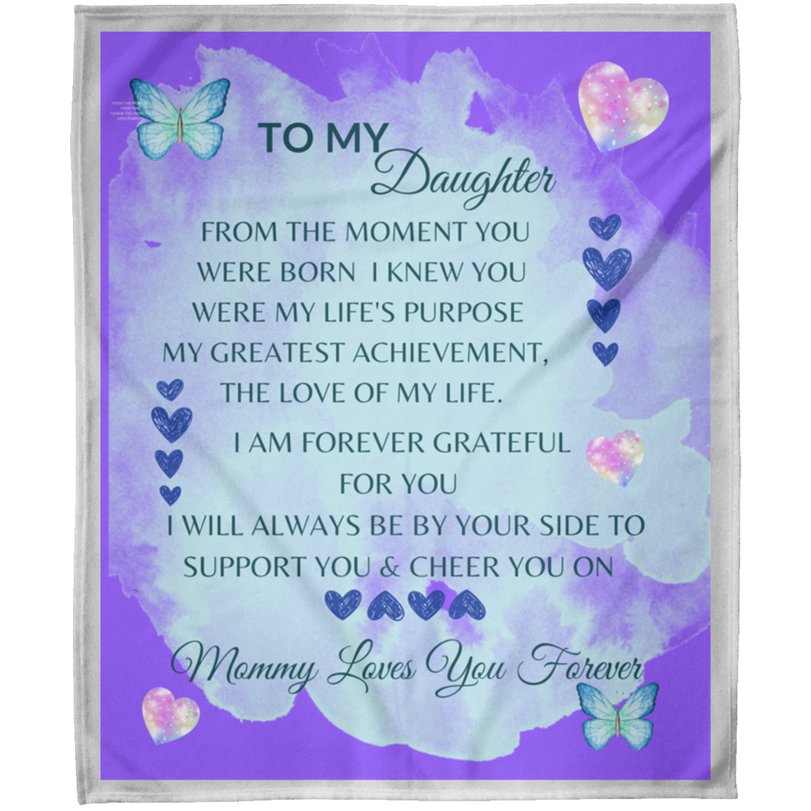 TO MY DAUGHTER FLEECE BLANKET