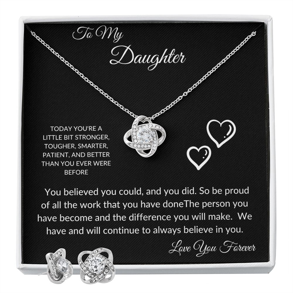 MY DAUGHTER LOVE KNOT HEARTS