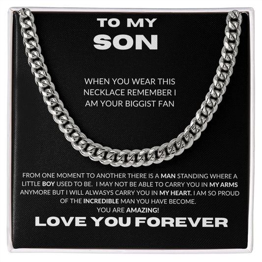 To My Son Cuban Link Forever Love