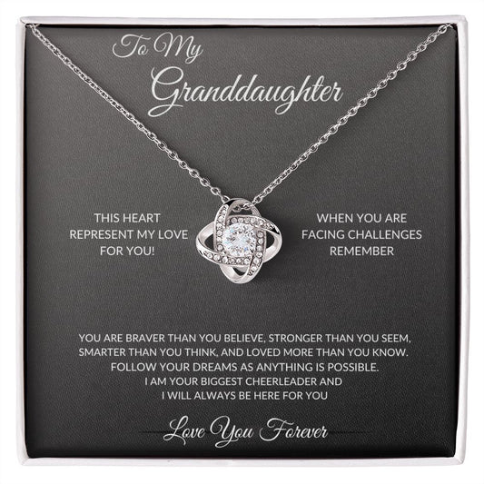 Granddaughter Love Knot Necklace