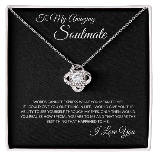Soulmate Love Knot See What I see Blk