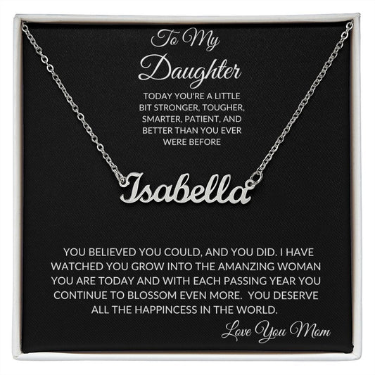 To My Daughter Name Necklace